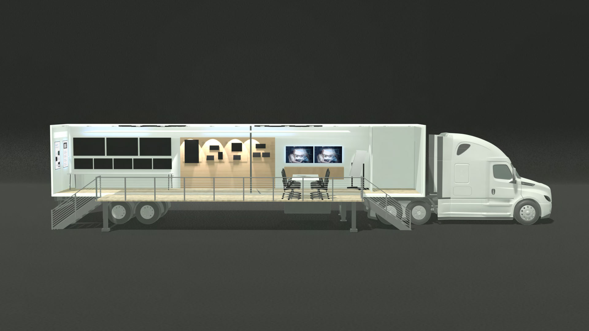 mobile stage rendering full truck view